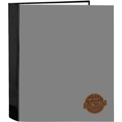 Classeur à anneaux BlackFit8 Old school Noir Gris A4 - Fournitures de bureau Classeur à anneaux BlackFit8 Old school Noir Gris A4 - Fournitures de bureau