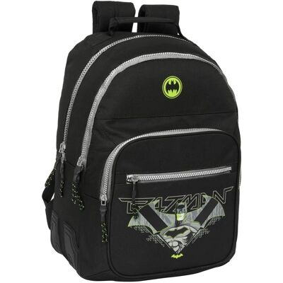DC Comics Mochila Escolar Batman - Rebordo ergonômico, Fecho de correr, 2 compartimentos - 32x42x15cm DC Comics Mochila Escolar Batman - Rebordo ergonômico, Fecho de correr, 2 compartimentos - 32x42x15cm