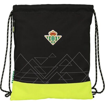 Dziecięcy plecak Real Betis Balompié Czarny Lime z sznurkami Dziecięcy plecak Real Betis Balompié Czarny Lime z sznurkami