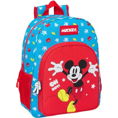 Sac d'école Mickey Mouse Clubhouse - Bleu Rouge - 33x42x14 cm - Publicité Sac d'école Mickey Mouse Clubhouse - Bleu Rouge - 33x42x14 cm - Publicité