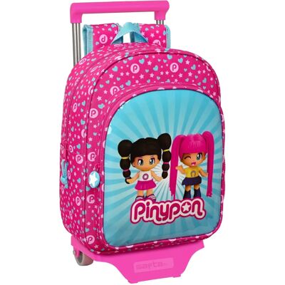 Mochila escolar Pinypon Azul Rosa - Ruedas, Almohadilla Ergonómica Mochila escolar Pinypon Azul Rosa - Ruedas, Almohadilla Ergonómica