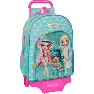 Rainbow High Paradise Turquoise 33 x 42 x 14 cm - School Rucksack with Wheels Rainbow High Paradise Turquoise 33 x 42 x 14 cm - School Rucksack with Wheels