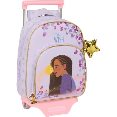 Wish Paars 28x34x10cm School Rugzak met Wielen Wish Paars 28x34x10cm School Rugzak met Wielen