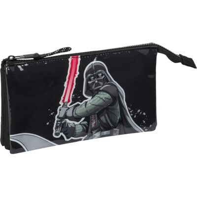 Housse scolaire Star Wars The fighter Noir - 3 Compartiments Housse scolaire Star Wars The fighter Noir - 3 Compartiments