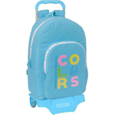 Zaino Scuola con Ruote Benetton Primavera Azzurro Zaino Scuola con Ruote Benetton Primavera Azzurro