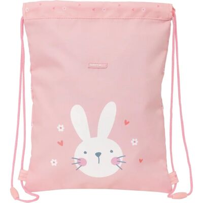 Różowy dziecięcy plecak Safta Bunny - Z sznurkami i zabezpieczeniem Różowy dziecięcy plecak Safta Bunny - Z sznurkami i zabezpieczeniem