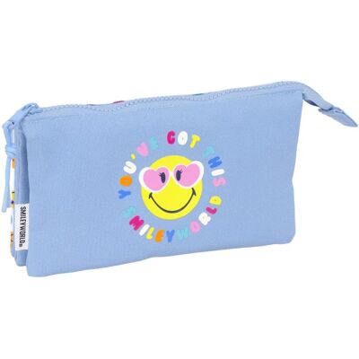 Smiley Bolsa de mano - Multicolor Azul Claro - 22x12x3 cm Smiley Bolsa de mano - Multicolor Azul Claro - 22x12x3 cm
