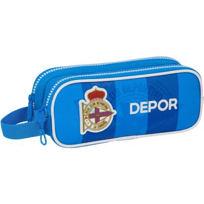 R. C. Deportivo de La Coruña Blauw Dubbele Carry-all - Schoolcase R. C. Deportivo de La Coruña Blauw Dubbele Carry-all - Schoolcase
