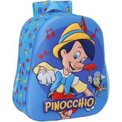 Mochila infantil Disney Pinocchio 3D Azul 27x33x10cm Mochila infantil Disney Pinocchio 3D Azul 27x33x10cm