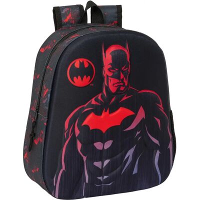Kinder Rugzak Batman DC Comics - 3D-Design, Geprompede schouderbanden, Waterfleszak Kinder Rugzak Batman DC Comics - 3D-Design, Geprompede schouderbanden, Waterfleszak