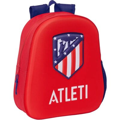 Atlético Madrid 3D School Backpack - Children’s Red 27x33x10cm Atlético Madrid 3D School Backpack - Children’s Red 27x33x10cm
