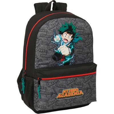 Zaino nero My Hero Academia - Resistente, Regolabile, Compatibile con trolley Zaino nero My Hero Academia - Resistente, Regolabile, Compatibile con trolley