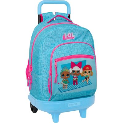 Zaino scolastico Divas blu con ruote LOL Surprise! Zaino scolastico Divas blu con ruote LOL Surprise!