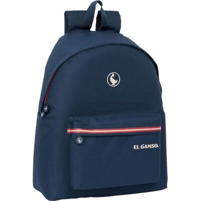 Zaino scolastico El Ganso Classic Navy Blue - Imbottitura ergonomica, Poliestere, Chiusura con zip Zaino scolastico El Ganso Classic Navy Blue - Imbottitura ergonomica, Poliestere, Chiusura con zip