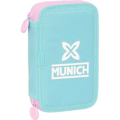 Pochette double Munich Ciel bleu - Sac scolaire Pochette double Munich Ciel bleu - Sac scolaire