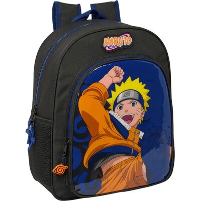 School Rugzak Naruto Ninja - Blauw/Zwart - Hoofdvak, Ergonomische vulling, Past op trolley School Rugzak Naruto Ninja - Blauw/Zwart - Hoofdvak, Ergonomische vulling, Past op trolley
