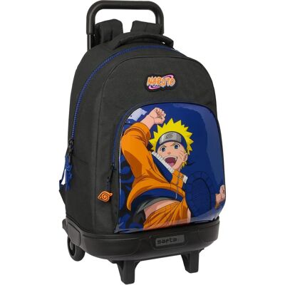 Naruto Ninja Blau Zwart School Rugzak met Wielen - Schooltype Naruto Ninja Blau Zwart School Rugzak met Wielen - Schooltype