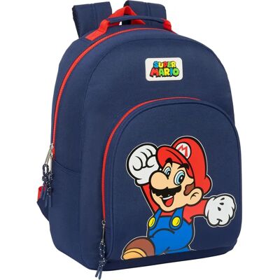 Super Mario Marineblau Schultasche - 32x42x15 cm Super Mario Marineblau Schultasche - 32x42x15 cm