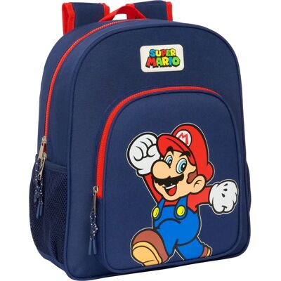 Super Mario World Navy Blue Schultasche - Ergonomische Polsterung Super Mario World Navy Blue Schultasche - Ergonomische Polsterung