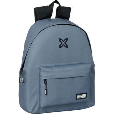 Zaino Scolastico Munich Grigio - 33x42x15cm - Impermeabile Zaino Scolastico Munich Grigio - 33x42x15cm - Impermeabile