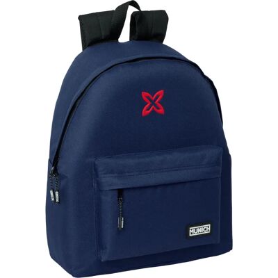 Zaino Scolastico Munich Basics Blu Navy - Resistente all'acqua, Imbottitura ergonomica, Chiusura con zip Zaino Scolastico Munich Basics Blu Navy - Resistente all'acqua, Imbottitura ergonomica, Chiusura con zip