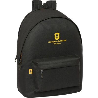 Zaino Laptop Kings League Nero - Imbottito, USB, Ergonomico - 31x44x18cm Zaino Laptop Kings League Nero - Imbottito, USB, Ergonomico - 31x44x18cm
