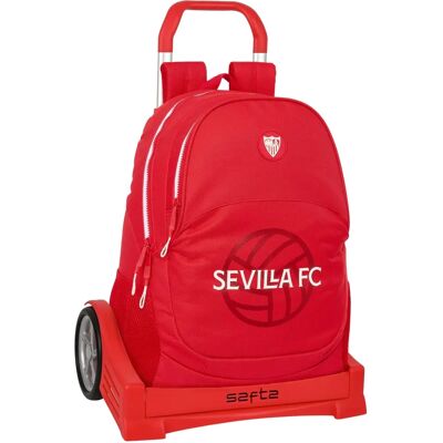 Sac à dos scolaire avec roulettes Sevilla Fútbol Club Rouge - Publicité Sac à dos scolaire avec roulettes Sevilla Fútbol Club Rouge - Publicité
