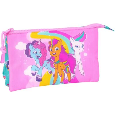 My Little Pony Magic Rose Turquoise Sac à trois compartiments - Trousse scolaire My Little Pony Magic Rose Turquoise Sac à trois compartiments - Trousse scolaire