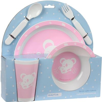Safta Koala Children's Dish Set - Pink - 26x26x9 cm - Children’s Tableware Safta Koala Children's Dish Set - Pink - 26x26x9 cm - Children’s Tableware