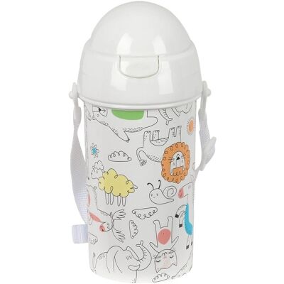 Safta Zoo Beige PVC Bouteille d'eau 500 ml Safta Zoo Beige PVC Bouteille d'eau 500 ml