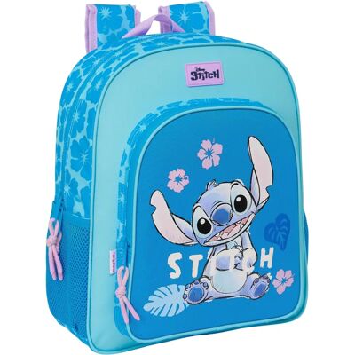 Lilo & Stitch Blauwe Schooltas - 32x38x12cm Lilo & Stitch Blauwe Schooltas - 32x38x12cm