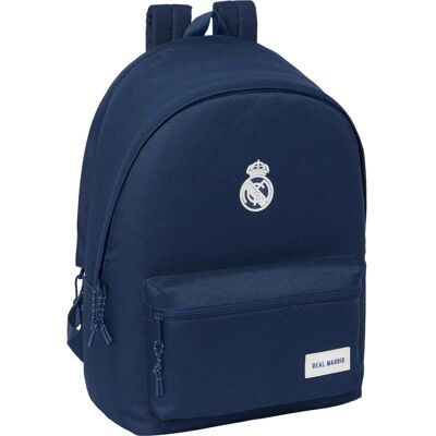 Real Madrid C.F. Marineblauwe Laptop Rugzak - Gepolsterde USB-verbinding, Ergonomische padding, Hoofdvak voor 15,6" laptop Real Madrid C.F. Marineblauwe Laptop Rugzak - Gepolsterde USB-verbinding, Ergonomische padding, Hoofdvak voor 15,6" laptop