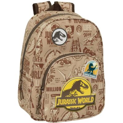 Sac d’École Beige Jurassic World - Rembourrage Ergonomique - Publicité Sac d’École Beige Jurassic World - Rembourrage Ergonomique - Publicité