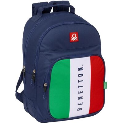 Benetton Modèle Sac d'École Bleu Marine - Type d'école - Publicité Benetton Modèle Sac d'École Bleu Marine - Type d'école - Publicité