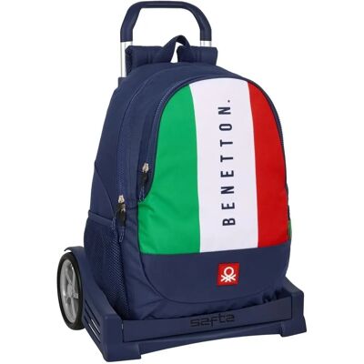Sac à Dos Scolaire Benetton Bleu Marine - Sac d'école - Publicité Sac à Dos Scolaire Benetton Bleu Marine - Sac d'école - Publicité