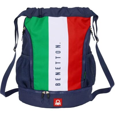Benetton Sac à Dos Bleu Marine - Backpack - Publicité Benetton Sac à Dos Bleu Marine - Backpack - Publicité
