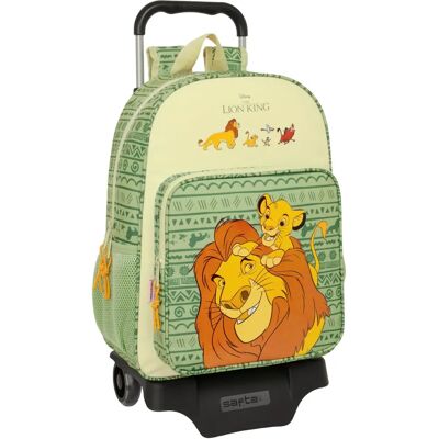 Mufasa Grün Beige Schulrucksack - Ergonomische Polsterung, Abnehmbarer Trolley, 2 Wasserflaschentaschen Mufasa Grün Beige Schulrucksack - Ergonomische Polsterung, Abnehmbarer Trolley, 2 Wasserflaschentaschen