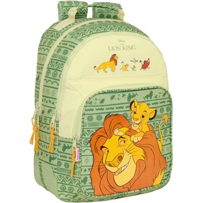 Mufasa Groene Beige Schoolbag - 32x42x15 cm Mufasa Groene Beige Schoolbag - 32x42x15 cm