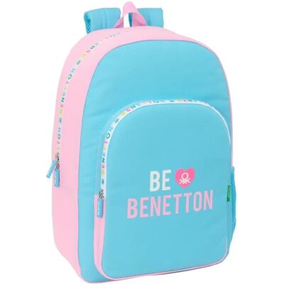 Benetton Modèle 2141 - Rose, Turquoise Sac d'école - Publicité Benetton Modèle 2141 - Rose, Turquoise Sac d'école - Publicité
