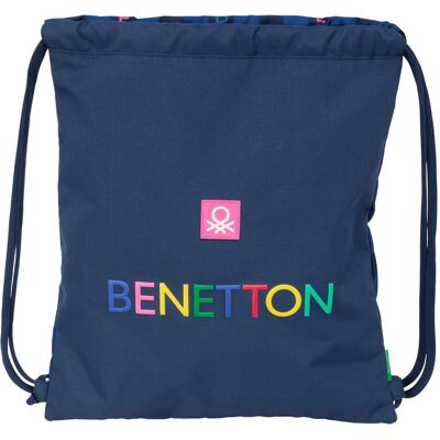 Sac à Dos Benetton Damero Marine Blue avec Cordons - Publicité Sac à Dos Benetton Damero Marine Blue avec Cordons - Publicité