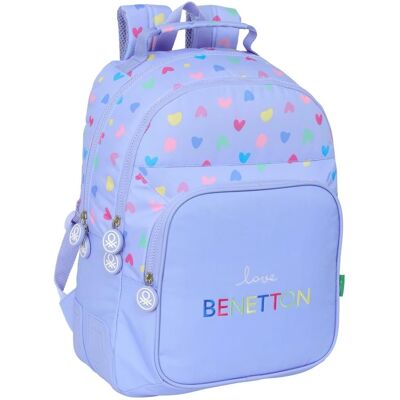 Sac d'École Benetton Lila Lilas - School Bag Sac d'École Benetton Lila Lilas - School Bag
