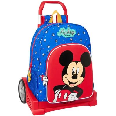 Mochila escolar azul Mickey Mouse Clubhouse com rodas Mochila escolar azul Mickey Mouse Clubhouse com rodas