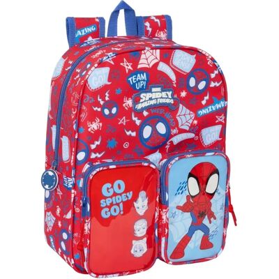 Sac à dos Marvel Spider-Man Rescue - Sac d'école - Bleu Rouge Sac à dos Marvel Spider-Man Rescue - Sac d'école - Bleu Rouge