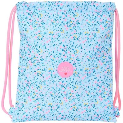 Vicky Martín Berrocal Paraíso Pink Blau Rucksack mit Kordeln - Backpack Vicky Martín Berrocal Paraíso Pink Blau Rucksack mit Kordeln - Backpack