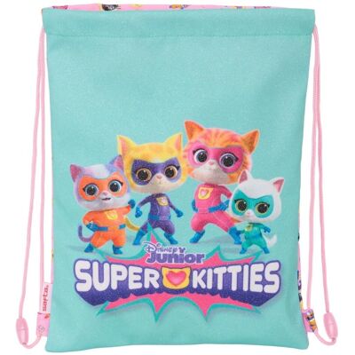 SuperKitties Hátizsák Rózsaszín Türkiz Szálakkal - Backpack with Strings SuperKitties Hátizsák Rózsaszín Türkiz Szálakkal - Backpack with Strings