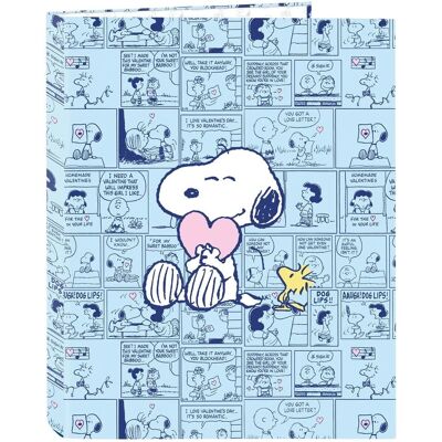 Classeur à anneaux Snoopy Love Bleu A4 - Classeur à anneaux - Publicité Classeur à anneaux Snoopy Love Bleu A4 - Classeur à anneaux - Publicité