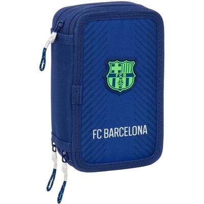 F.C. Barcelona Trousse à trois compartiments - Marine bleu - 37 pièces - Publicité F.C. Barcelona Trousse à trois compartiments - Marine bleu - 37 pièces - Publicité