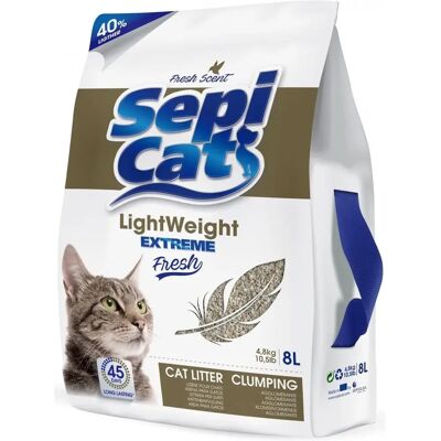Piasek dla kotów Sepicat LightWeight Extreme Fresh - 8L Piasek dla kotów Sepicat LightWeight Extreme Fresh - 8L