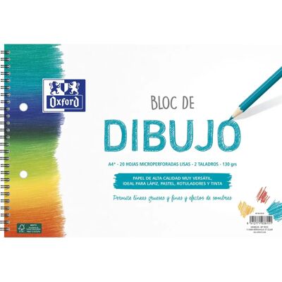 Oxford Hamelin A School Drawing Bloc - 20 Sheets - A4+ - Spiral Oxford Hamelin A School Drawing Bloc - 20 Sheets - A4+ - Spiral