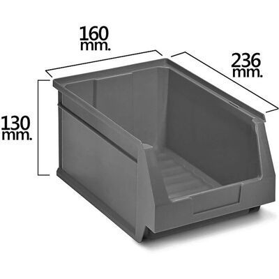 Scatola impilabile grigia OUTIFRANCE - 236x160x30 mm Scatola impilabile grigia OUTIFRANCE - 236x160x30 mm